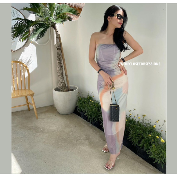 ZARA Ruched Midi Dress NWT - Picture 13 of 16